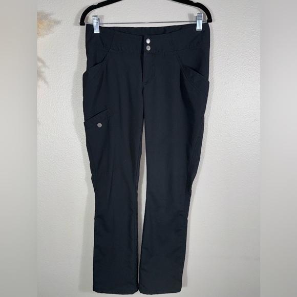 COLUMBIA SPORTSWEAR Boot Cut Mid Rise Black Hiking Pants Women's Size 8 - Picture 1 of 10